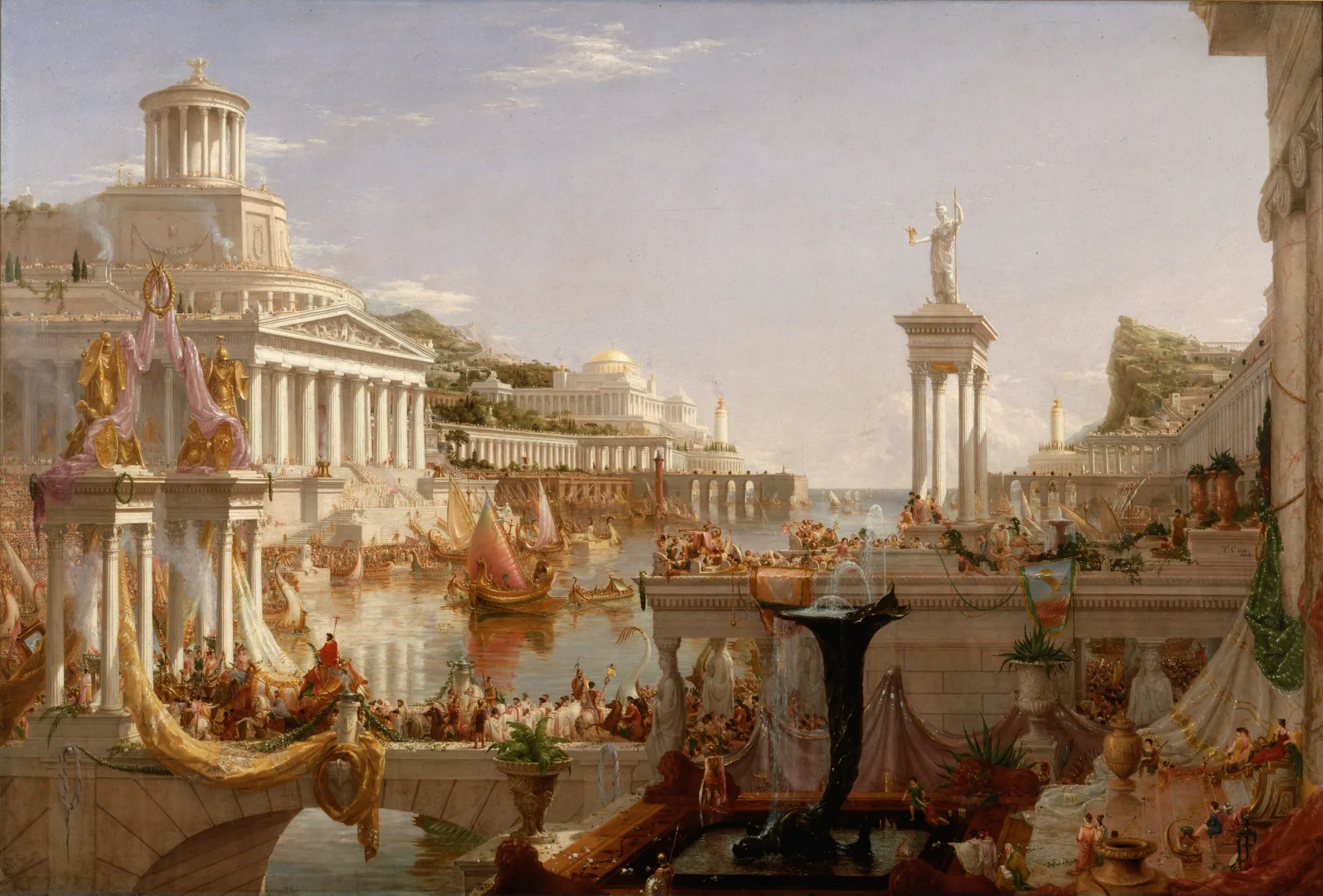 The Consummation of Empire, tableau de Thomas Cole représentant une cité à son apogée